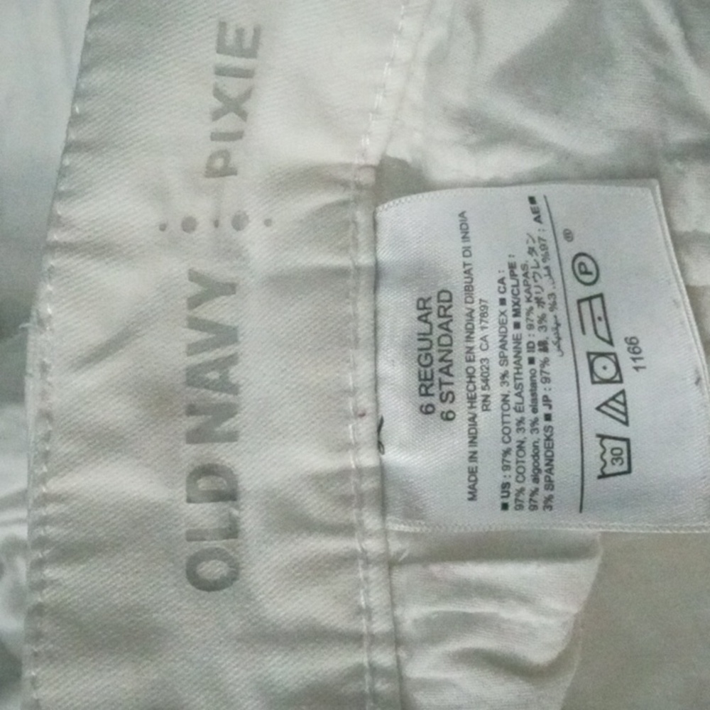 Women's  White Pixie Shorts - Picture 5 of 5